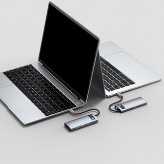 BASEUS 倍思 Type-C扩展坞五合一 通用苹果MacBookPro/Air华为小米电脑USB-C转HDMI线4K投屏网口拓展坞转换器分线器
