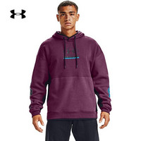 安德玛官方UA 男子运动训练连帽卫衣Under Armour1357100 紫色194 XL