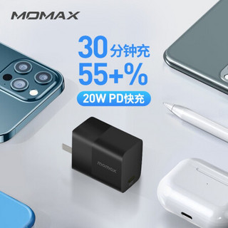 MOMAX 摩米士 苹果PD30W充电器20W快充Type-C充电头通用iPhone12/11/XR三星华为小米等手机iPadPro平板白色