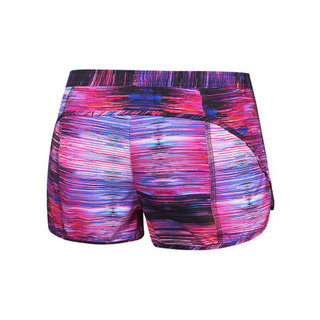 必迈（bmai）1寸运动短裤女跑步竞速短裤 马拉松柔软内衬防走光 电光紫 XL