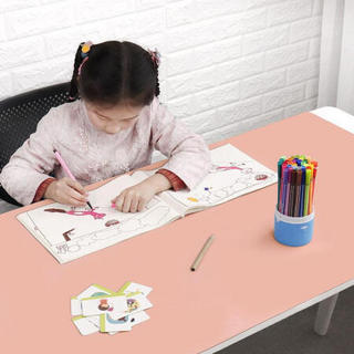 适用相伴一生厂家直销超大号皮革鼠标垫儿童写字垫2mm厚书桌垫可定制 黑色 70*35cm