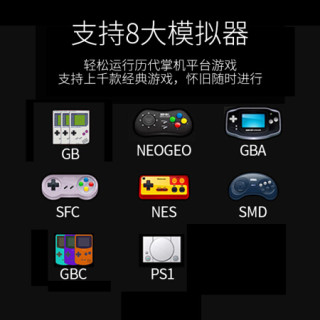 掌上游戏机掌机 PSP英英寸大屏GBA街机儿童复古怀旧FC摇杆可下载俄罗斯方块机怀 RS-0红蓝色4G标配(4.寸 00款游戏) 中国大陆 单机标配