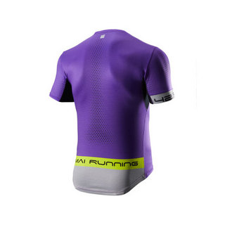 必迈（bmai）轻薄修身短袖 男短T恤 透气速干 FRZC013 必迈紫 S