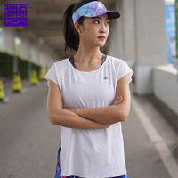 必迈（bmai）跑步竞速短袖男女秋季训练运动透气轻弹马拉松跑步T恤 珍珠白-女 XXL