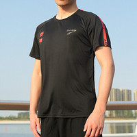 多威（Do-win）战神运动T恤男夏季新款圆领休闲速干透气短袖367714-1A 黑色 L