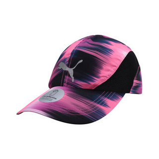 PUMA彪马官方 Pure running cap 男女同款 帽子 021181 黑色-洋红色-印花图案06 均码