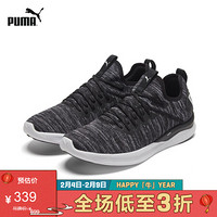 PUMA彪马官方 男子缓震跑步鞋 IGNITE FLASH EVOKNIT 190508 黑色-沥青色-白 02 44.5