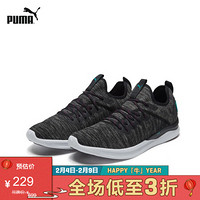 PUMA彪马官方 男子缓震跑步鞋 IGNITE FLASH EVOKNIT 190508 黑色-黑灰 14 44