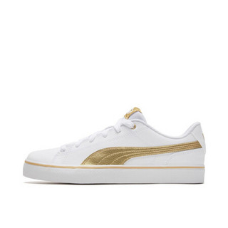 PUMA彪马官方 新款男女同款经典休闲鞋 COURT 362946 白-Puma Team Gold -15 38.5