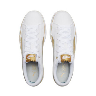 PUMA彪马官方 新款男女同款经典休闲鞋 COURT 362946 白-Puma Team Gold -15 38