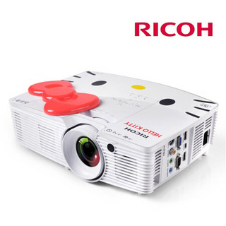 理光（RICOH） 投影仪家用办公商务 Hello Kitty高清高亮宽屏1080P投影机 HDC5420HK  标配+100英寸经科电动幕布