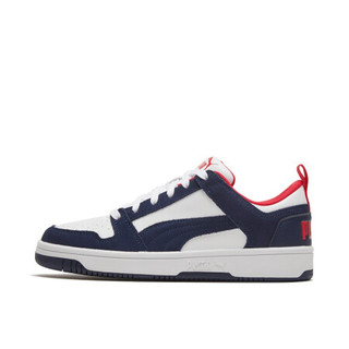 PUMA 彪马 官方 新款男女同款情侣经典休闲鞋 REBOUND 370539 白-粗呢蓝-鲜红色-05 40