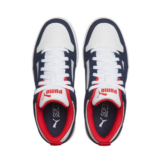 PUMA 彪马 官方 新款男女同款情侣经典休闲鞋 REBOUND 370539 白-粗呢蓝-鲜红色-05 40