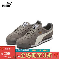 PUMA彪马官方 男女同款情侣复古经典德训鞋休闲鞋 ROMA SUEDE 365437 石灰色-米白色 12 39