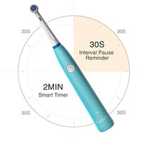 Fairywill 情侣电动牙刷 感应充电底座 3种模式 内含2个牙刷头 全身水洗 FW-2205 蓝色