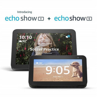 AMAZON 新品Echo Show 8 智能音箱 8英寸触屏显示 通用电压 智能语音控制 仅音箱 黑色