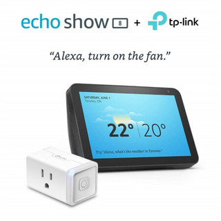 AMAZON 新品Echo Show 8 智能音箱 8英寸触屏显示 通用电压 智能语音控制 仅音箱 黑色