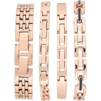 安妮克莱因（ANNE KLEIN）女士手表手镯套装玫瑰金表带水晶装饰30mm Navy ONE SIZE