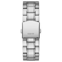 盖尔斯GUESS 男士手表镶钻装饰防水石英不锈钢手链简约时尚商务休闲腕表44mm表盘 Silver ONE SIZE