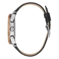 盖尔斯GUESS 男士手表三针石英计时码表压纹皮革表带时尚腕表46mm表盘 Grey ONE SIZE