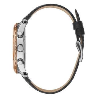 盖尔斯GUESS 男士手表三针石英计时码表压纹皮革表带时尚腕表46mm表盘 Grey ONE SIZE