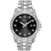 宝路华（BULOVA）男士手表石英机芯30米防水不锈钢表带时尚精致腕表吊坠项链礼品套装42mm Stainless Steel ONE SIZE 96K104