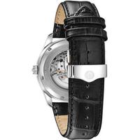 宝路华（BULOVA）男士手表自动机芯100米防水黑色皮革表带经典时尚腕表42mm 96A217 Black ONE SIZE