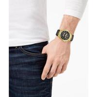 宝路华（BULOVA）男士手表自动机芯30米防水黑色皮革表带休闲时尚腕表46mm 97A148 Black ONE SIZE
