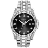 宝路华(BULOVA)男士手表石英机芯30米防水不锈钢表带经典时尚腕表42mm手链手表礼品套装 Silver ONE SIZE