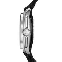宝路华(BULOVA)男士手表月球飞行员系列石英机芯聚酯织布表带休闲时尚腕表50米防水45mm Black ONE SIZE