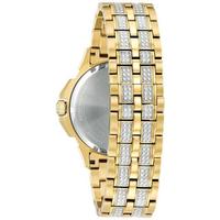 宝路华(BULOVA)男士石英手表水晶装饰防水金色不锈钢表带高贵奢华腕表43mm 98C126 No Color ONE SIZE