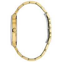 宝路华(BULOVA)男士手表镶钻装饰石英机芯30米防水金色调不锈钢表带简约时尚腕表42mm Gold ONE SIZE 97D116