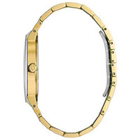 宝路华(BULOVA)男士手表镶钻装饰石英机芯30米防水金色调不锈钢表带休闲时尚腕表42mm Gold ONE SIZE 97D115