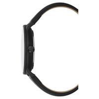 Kenneth Cole New York男士手表石英机芯30米防水黑色皮革表带简约时尚腕表42mm Black Medium