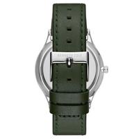 Kenneth Cole New York 男士模拟石英50米防水军绿色皮革表带手表日期显示43mm Green ONE SIZE