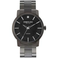 Kenneth Cole New York男士石英表30米防水钻石装饰不锈钢腕表44mmKC9286 None ONE SIZE