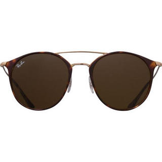 雷朋（RayBan）中性太阳镜RB3546玻璃镜片金属框架 清爽时尚52mm Copper On Top Havana One Size