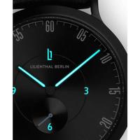 Lilienthal Berlin 男士手表石英机芯50米防水不锈钢网状表带简约时尚腕表37mm Black ONE SIZE