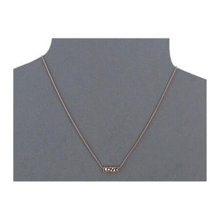 Alex and ani女士LOVE爱意元素精美吊坠项链 个性风格 优雅饰品 14KT Rose Gold Plated One Size