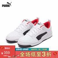 PUMA彪马官方 男女同款情侣经典休闲鞋 REBOUND 369866 白-黑色 01 37.5