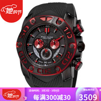 施图霖(Stuhrling)男士手表瑞士石英机芯计时码表运动休闲橡胶表带腕表 Red ONE SIZE