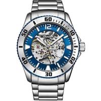 施图霖(Stuhrling)男士手表自动机械100米防水不锈钢表带腕表 44mm表盘 Silver One Size Fits All