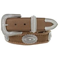 belts男腰带皮带编织休闲铆钉西部牛仔风美国直邮belt811 Brown 46