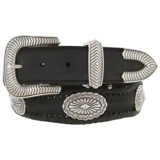 belts男腰带皮带编织休闲铆钉西部牛仔风美国直邮belt811 Black 34