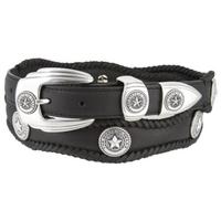 belts男腰带皮带编织西部牛仔风金属扣美国直邮belt1034 Black 28