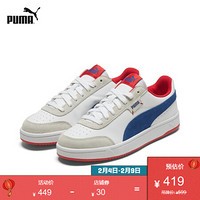 PUMA 彪马 官方 男女同款经典复古休闲板鞋 COURT 371931 白-亮蓝-鲜红色 05