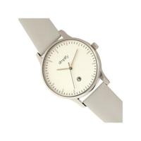 SIMPLIFY中性手表石英机芯皮质表带42mm日期窗口英文数字表盘 时尚腕表防水30m Grey ONE SIZE