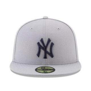 MLB男女棒球帽New York Yankees平檐灰色遮阳帽运动帽2850418 single 6 7/8(适合头围54.9cm)