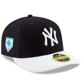 MLB男女棒球帽New York Yankees蓝白拼色训练帽遮阳帽运动帽弯檐3280006 single 7 1/2(适合头围59.6cm)