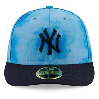 MLB男女棒球帽New York Yankees蓝色拼色运动帽遮阳帽弯檐3394978 single 7(适合头围55.8cm)